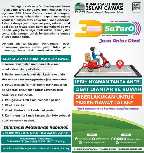 LEAFLET SATARO JASA PENGANTARAN OBAT 